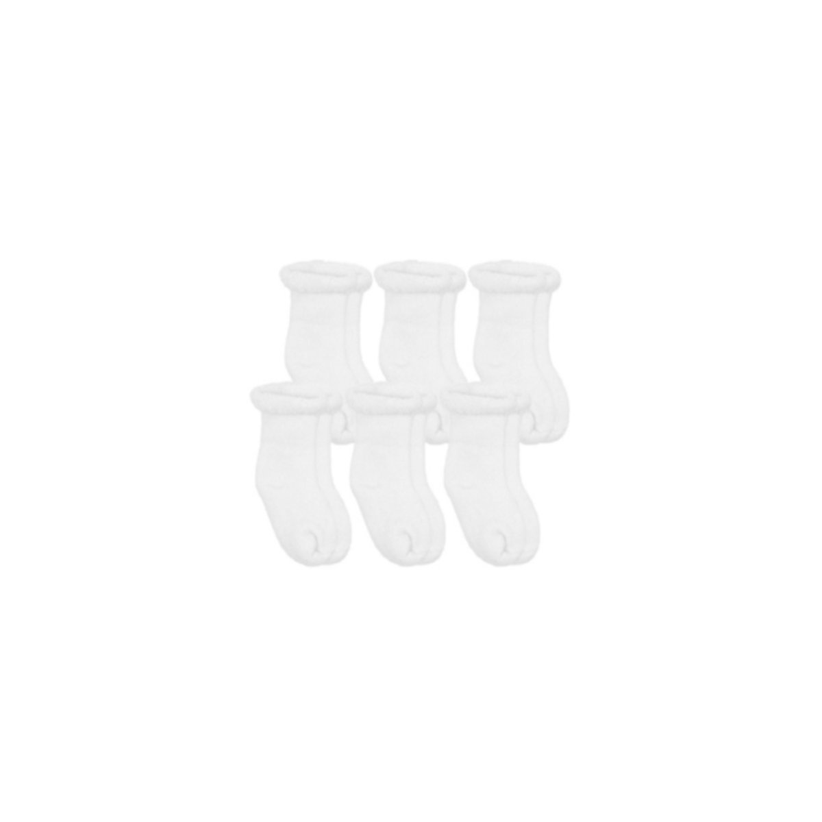 Terry Socks 6 Pack Infant - White