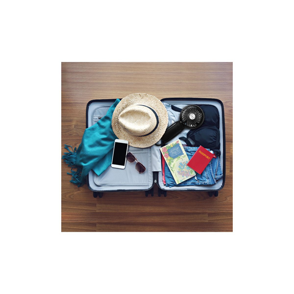 3 Speed Rechargeable Buggy Turbo Fan - Black/Black