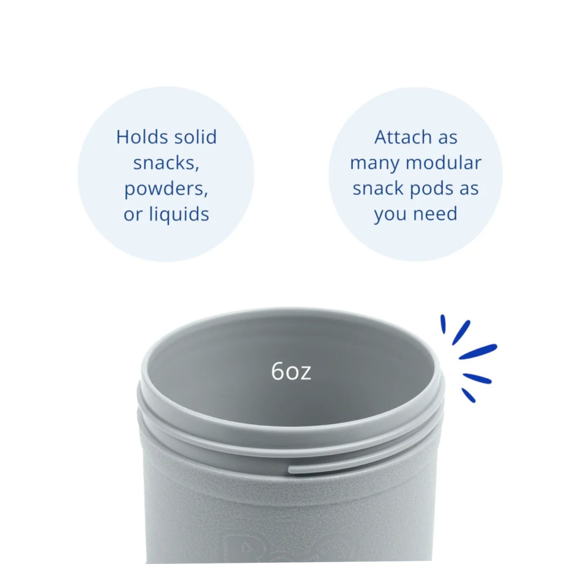 No Spill/Straw Cup Base - Grey