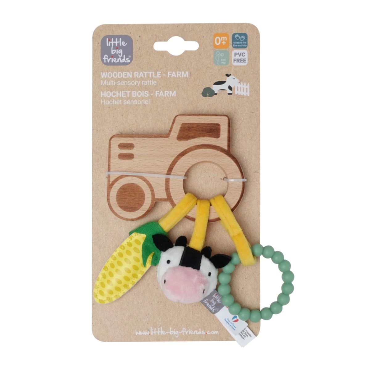 Wooden Rattle - Farm