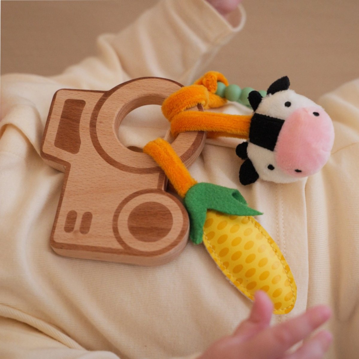 Wooden Rattle - Farm