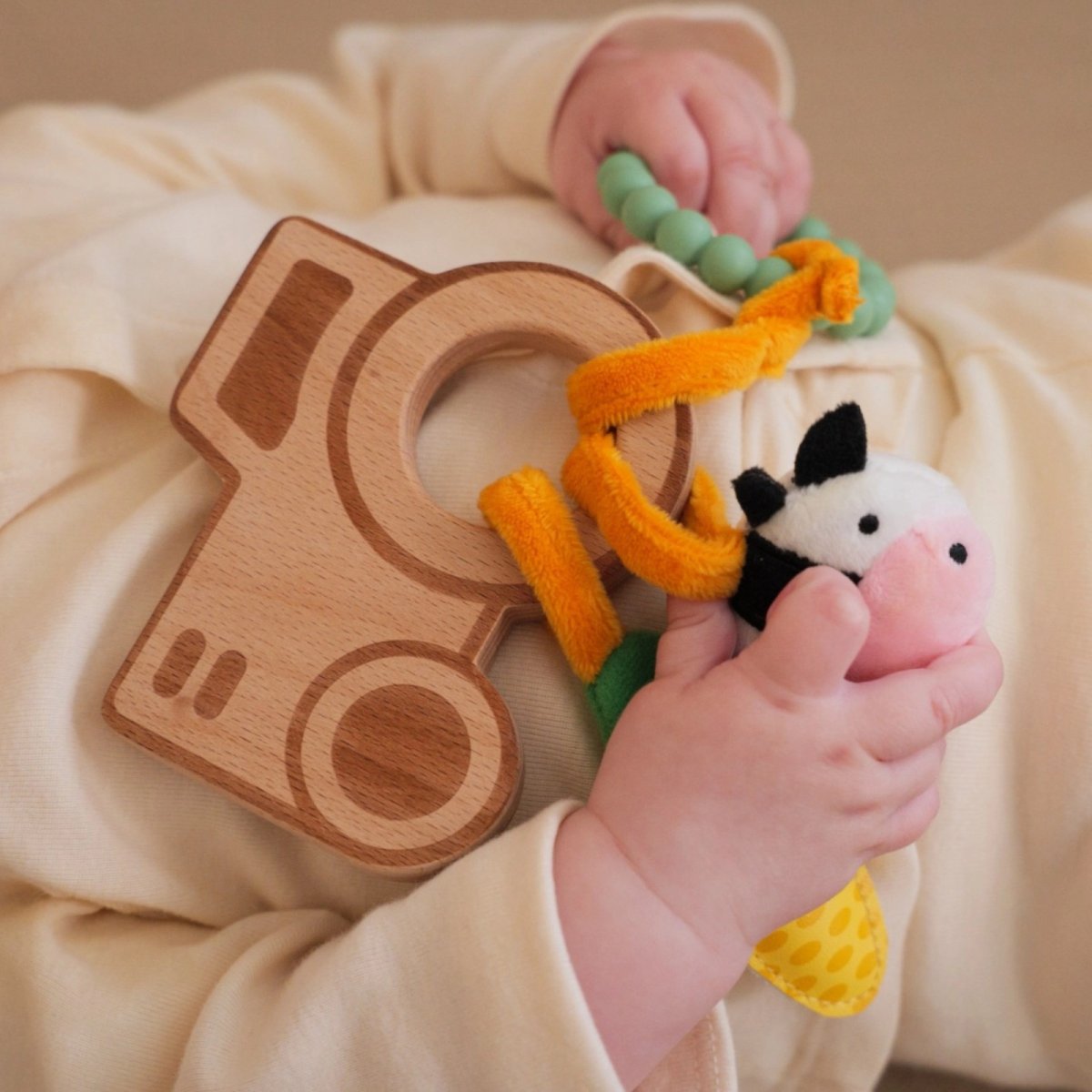 Wooden Rattle - Farm