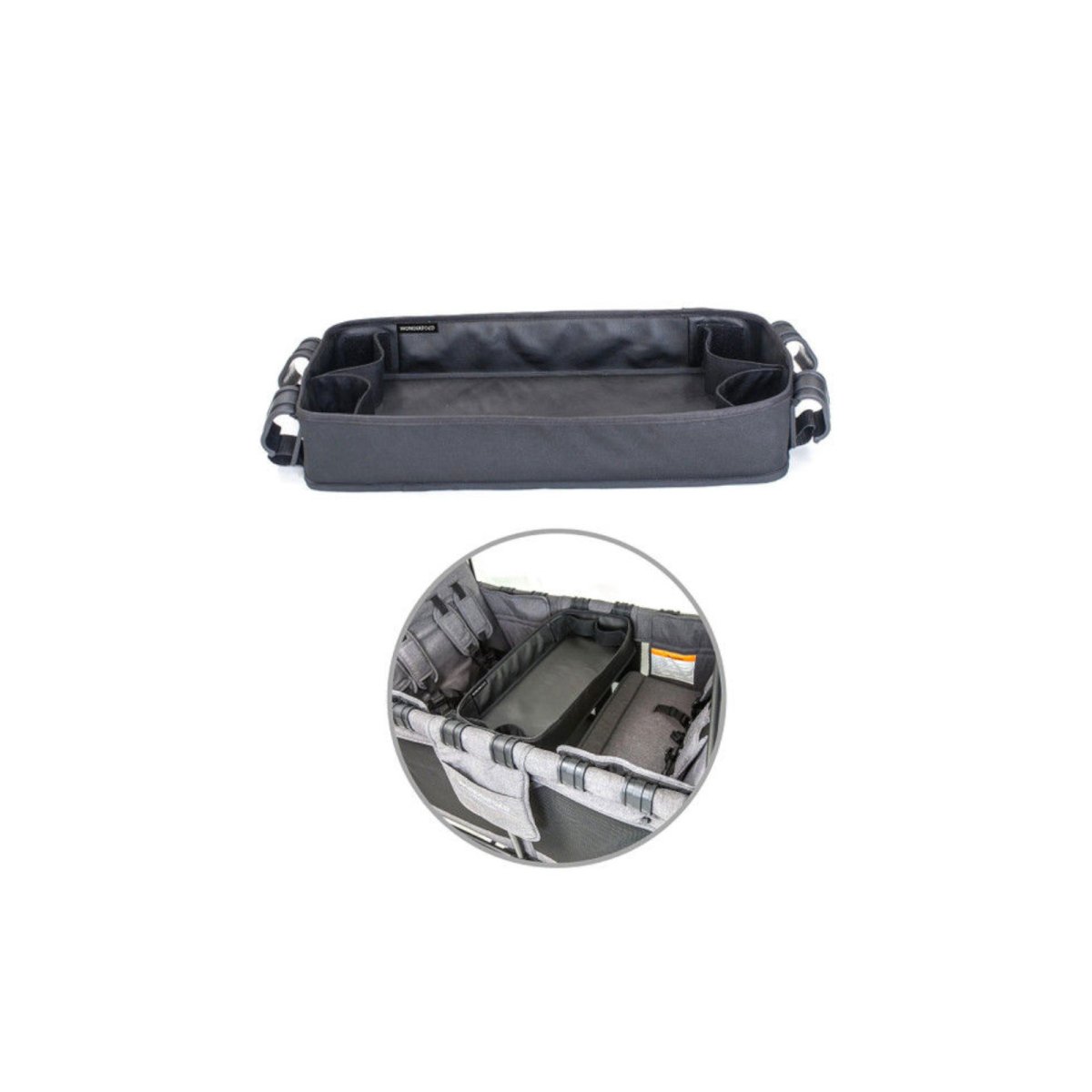 Double Sided Snack/Activity Tray with 4 Cup Holders for W4