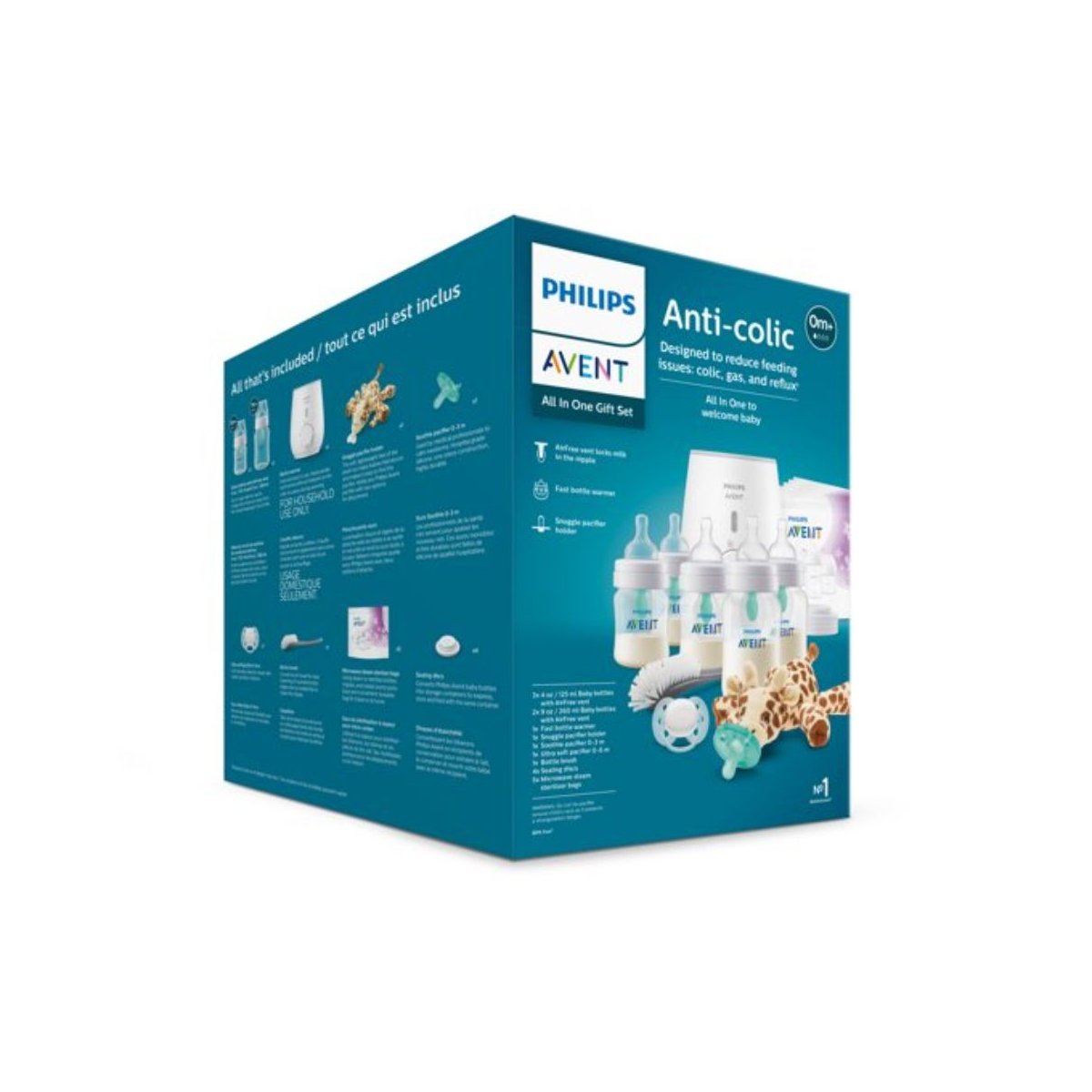 Anti-Colic Baby Bottle with AirFree Vent All-in-One New Born Gift Set