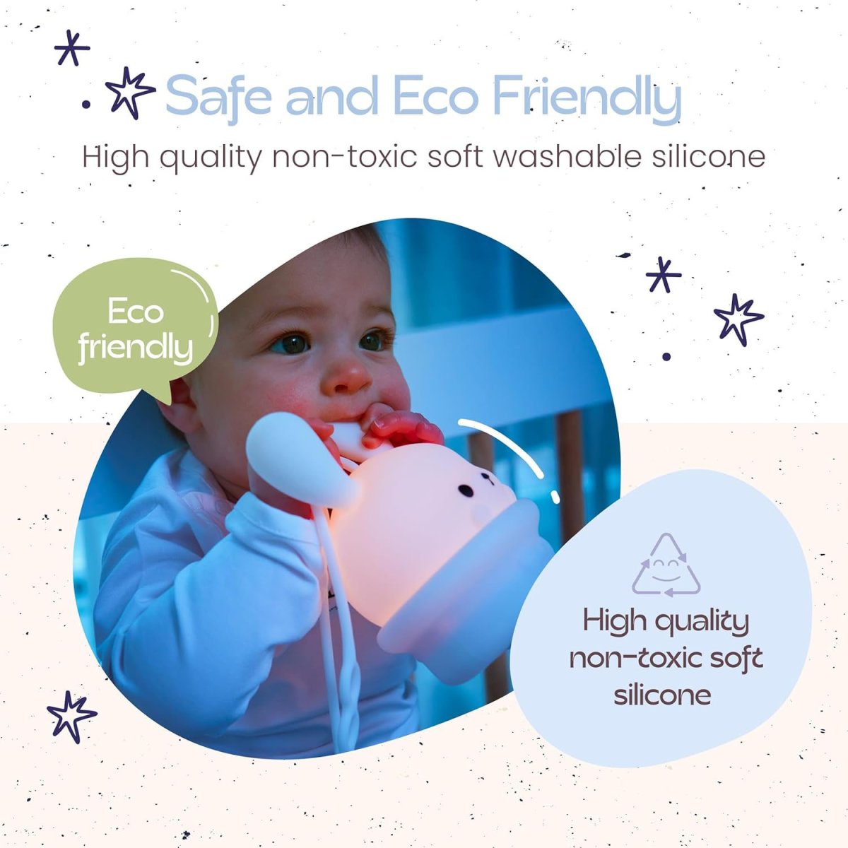 Hook'N'Go Pendant LED Nightlight - Magic Bunny White