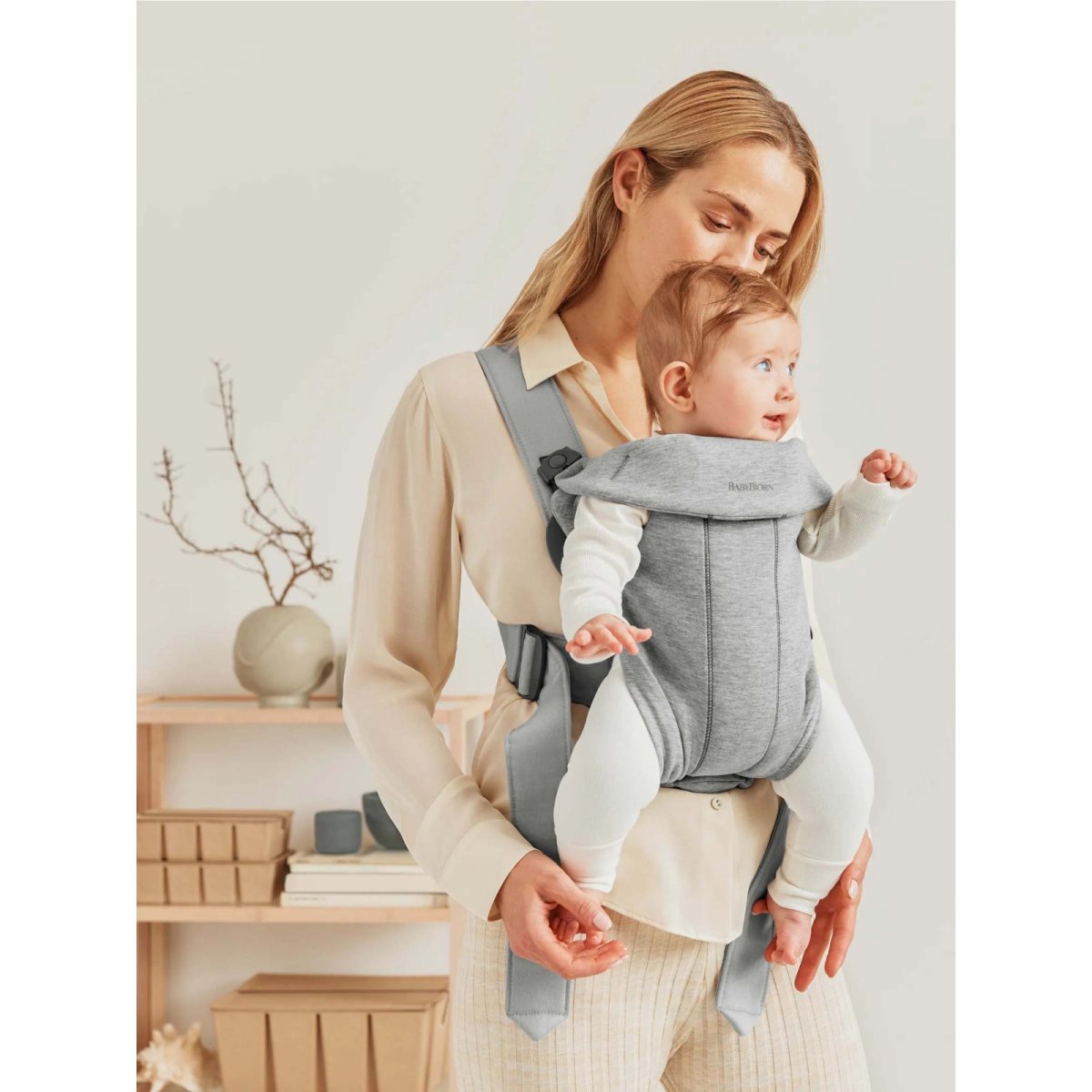 Baby Carrier Mini - 3D Jersey, Light Grey