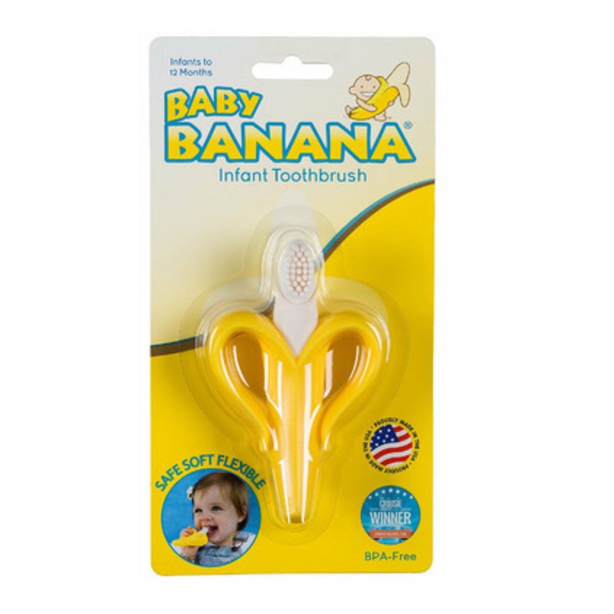Baby Banana Tooth Brush with Handles
