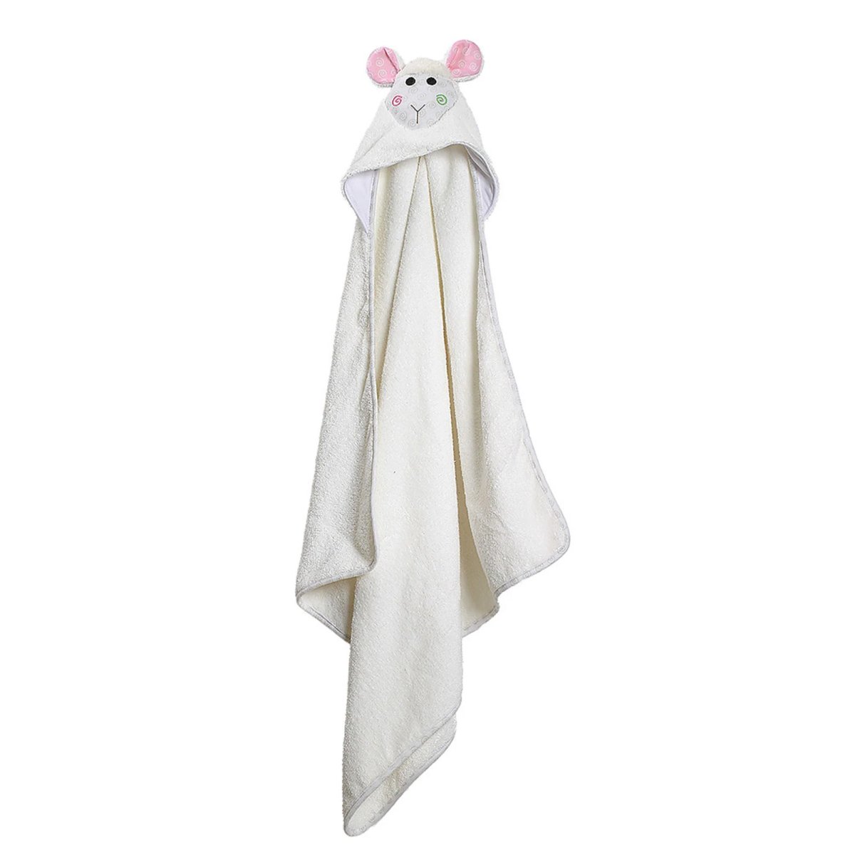 Baby Snow Terry Hooded Bath Towel - Lola Lamb