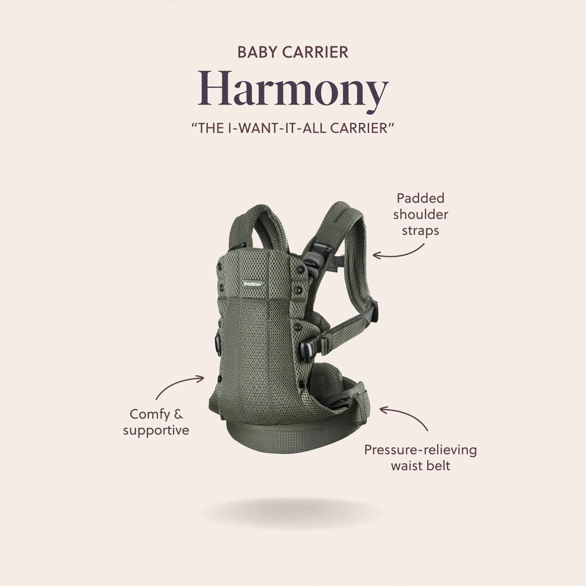 Baby Carrier Harmony Woven Melange Light Gray