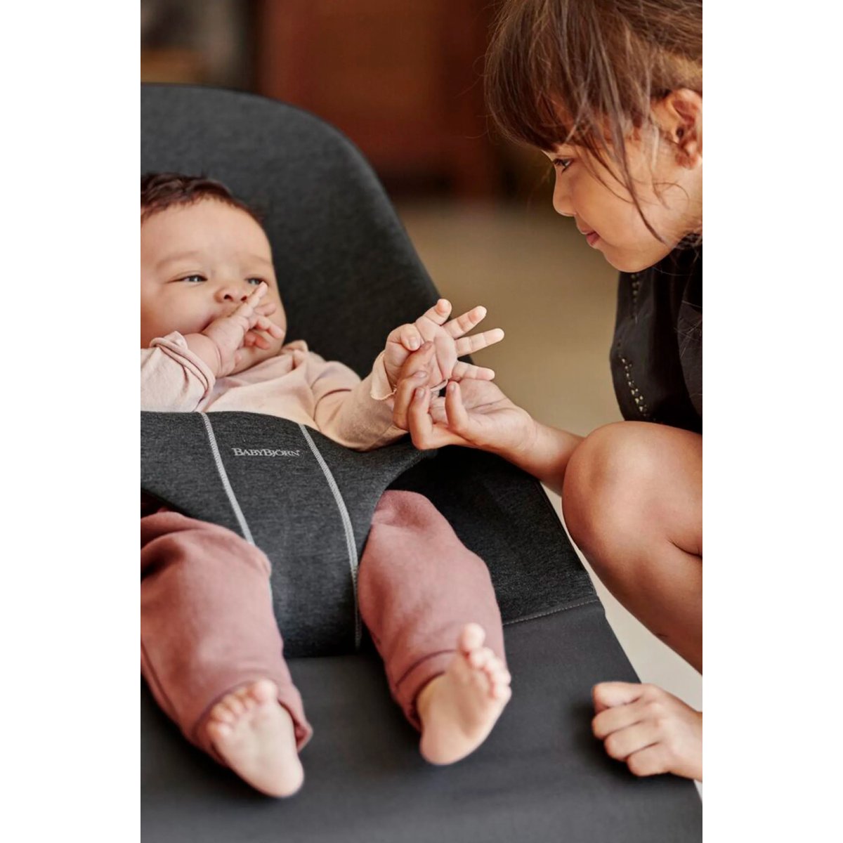 Bouncer Bliss, Dark Gray Frame - 3D Jersey, Charcoal