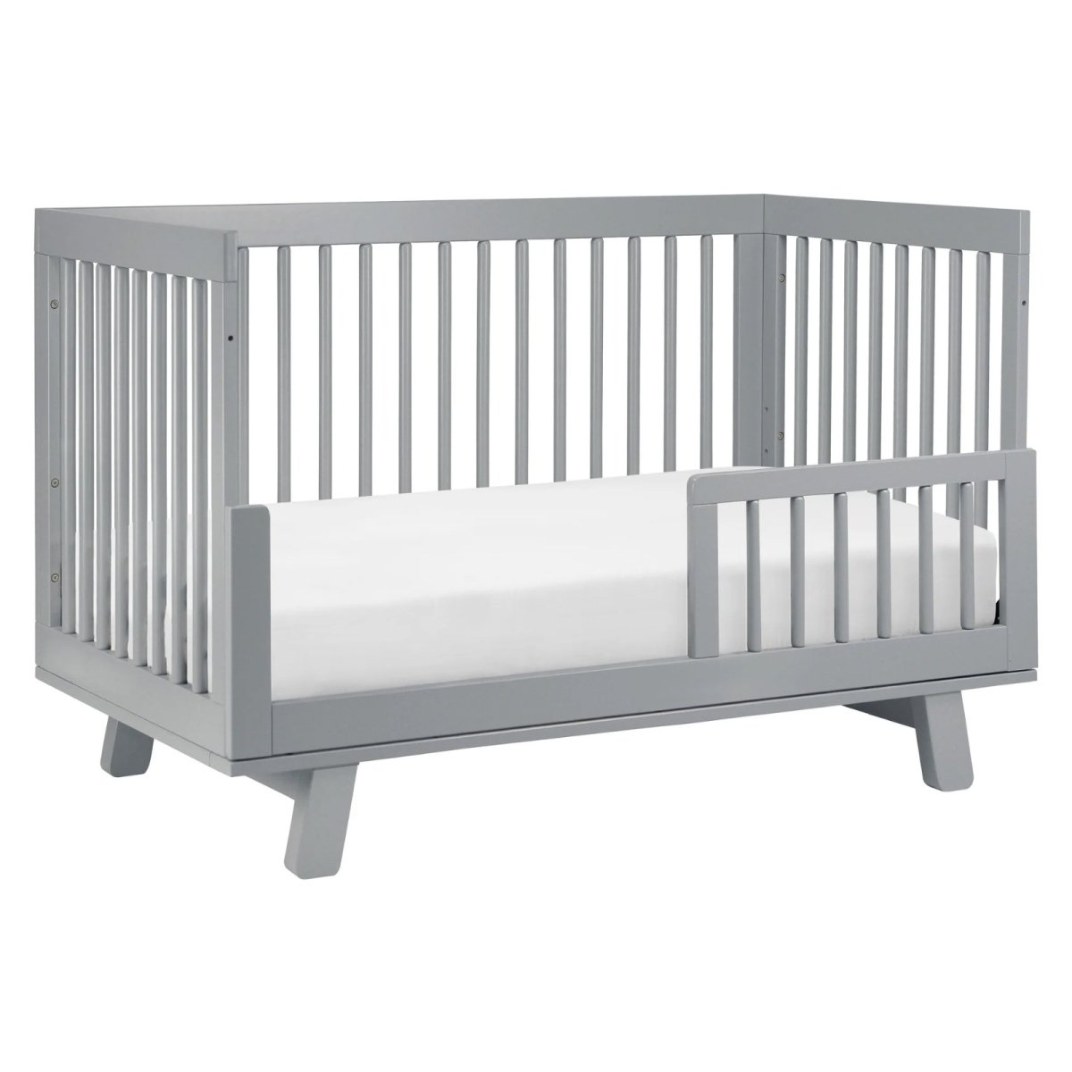 Hudson 3 In 1 Crib With Toddler Rail - Grey