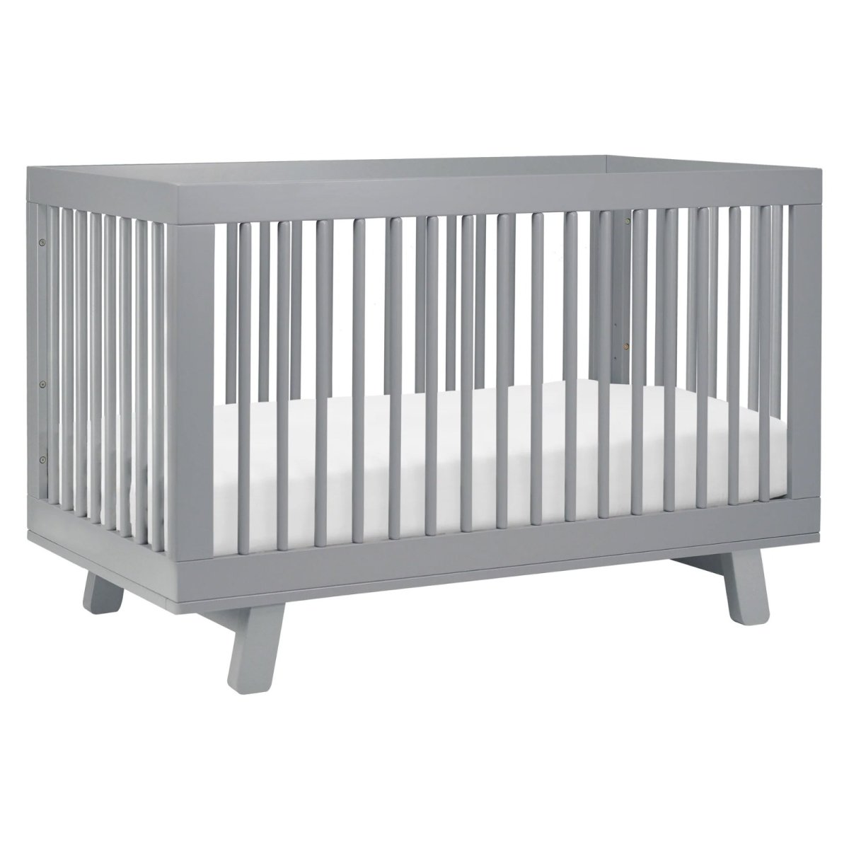 Hudson 3 In 1 Crib With Toddler Rail - Grey