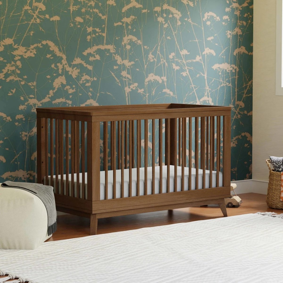 Scoot 3 In 1 Convertible Crib - Natural Walnut