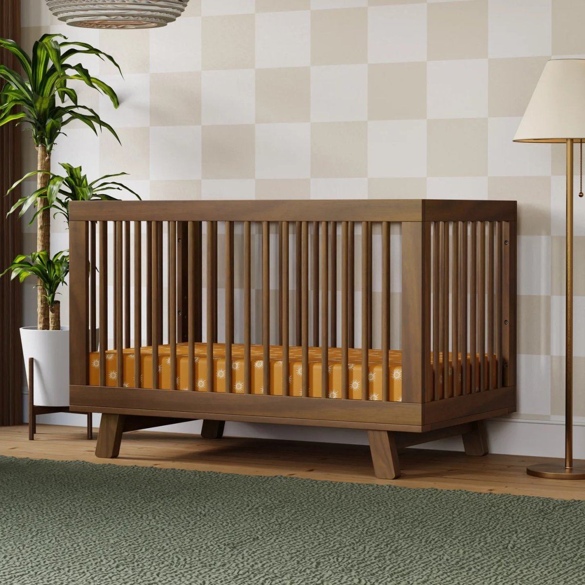 Scoot 3 In 1 Convertible Crib - Natural Walnut