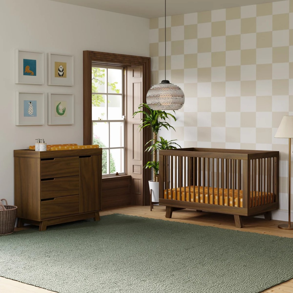 Scoot 3 In 1 Convertible Crib - Natural Walnut