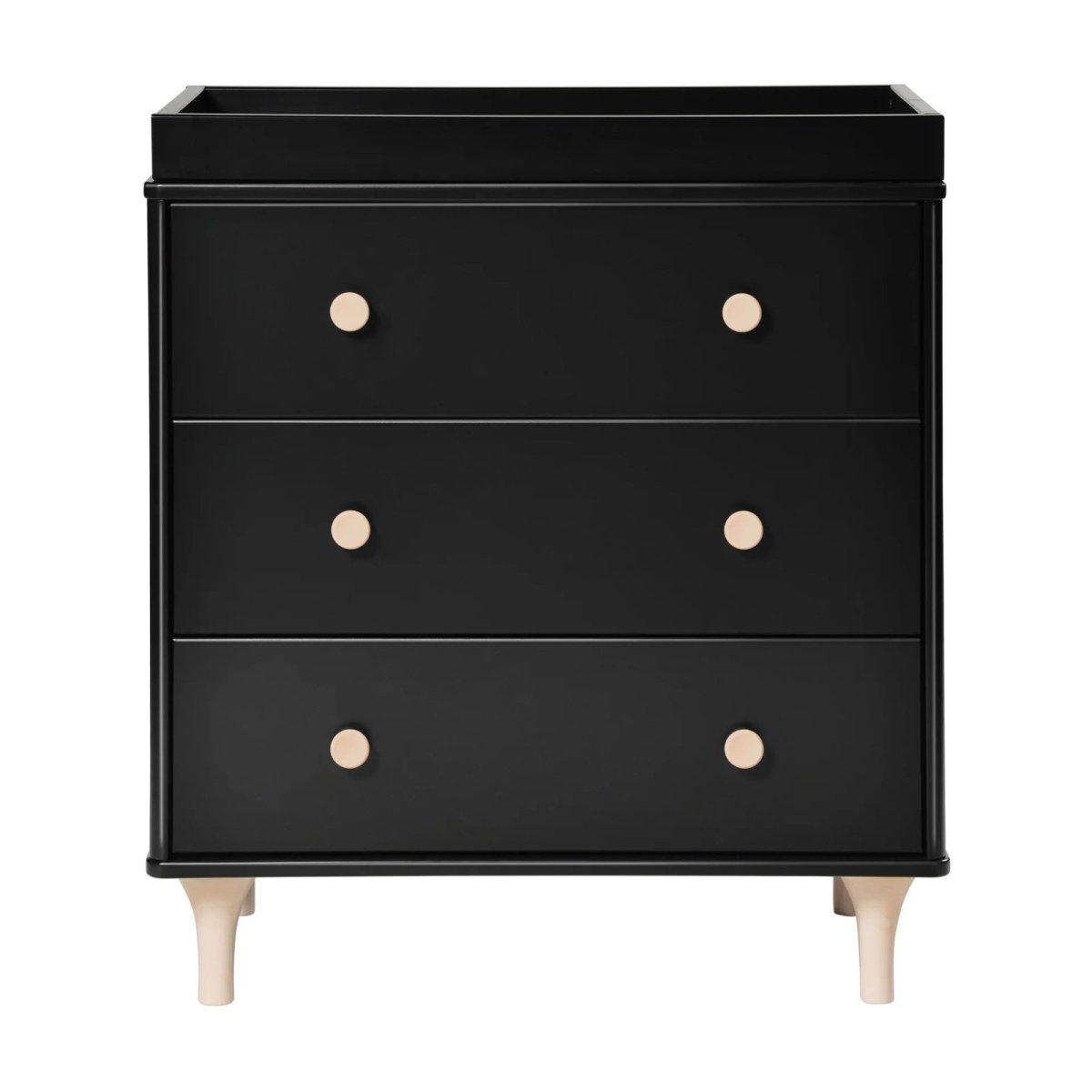 Lolly 3 Drawer Changer Dresser - Black Washed Natural