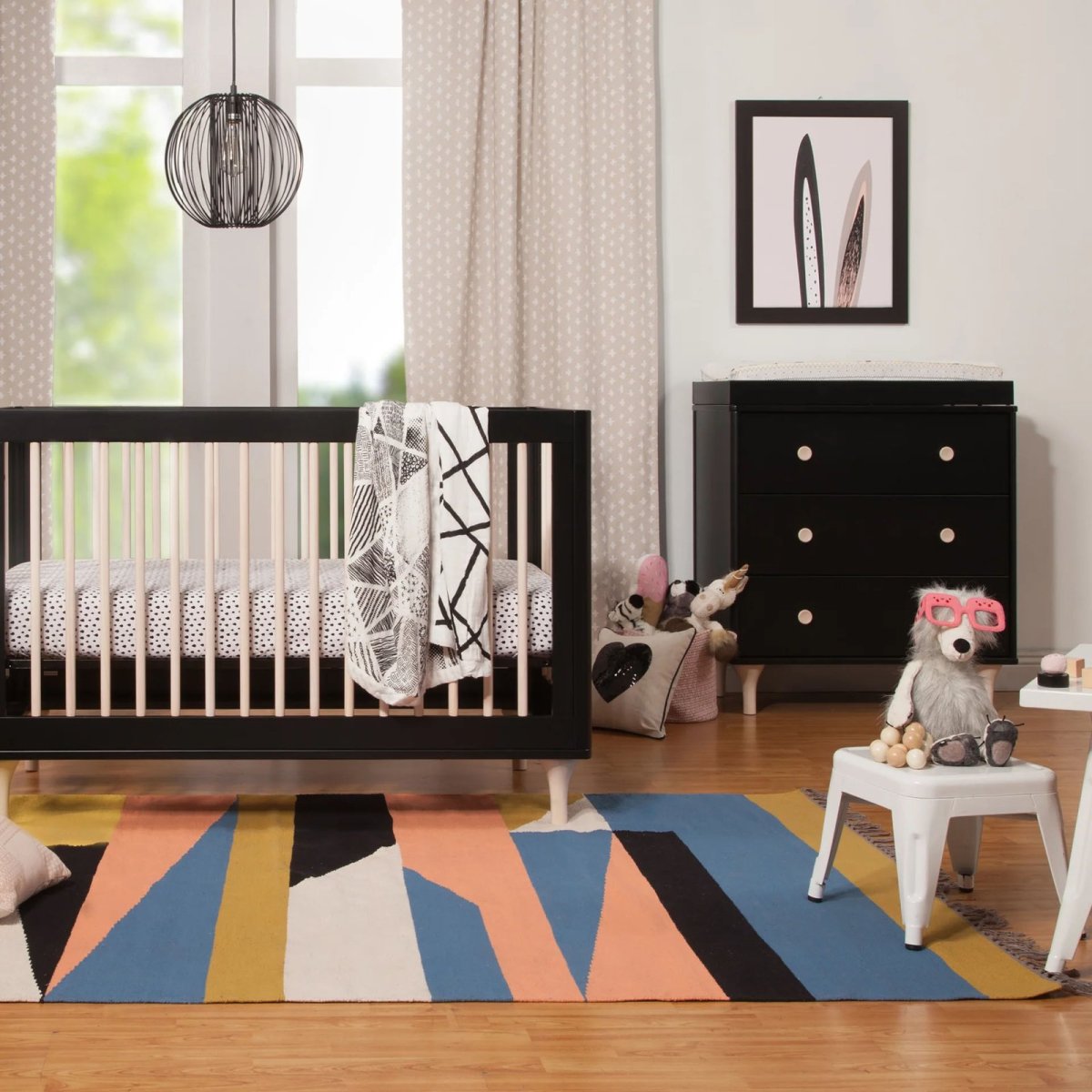 Lolly 3 Drawer Changer Dresser - Black Washed Natural