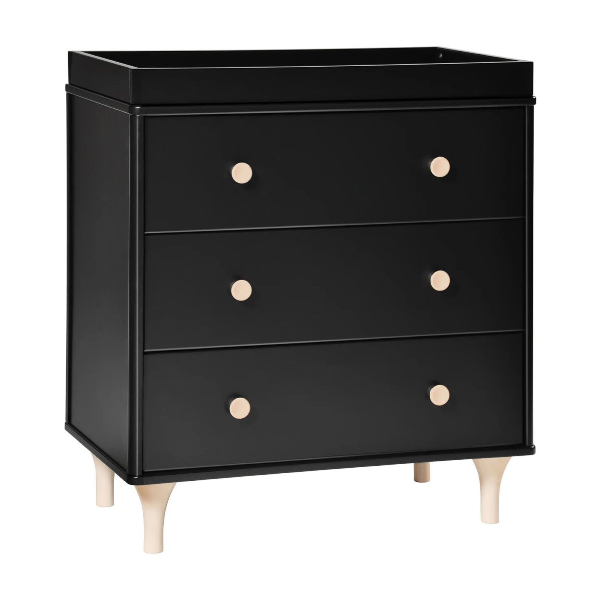 Lolly 3 Drawer Changer Dresser - Black Washed Natural