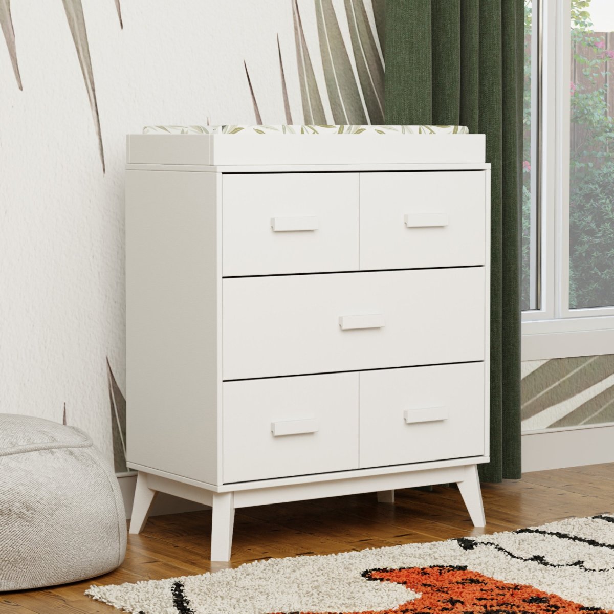 Scoot 3 Drawer Changer Dresser - White
