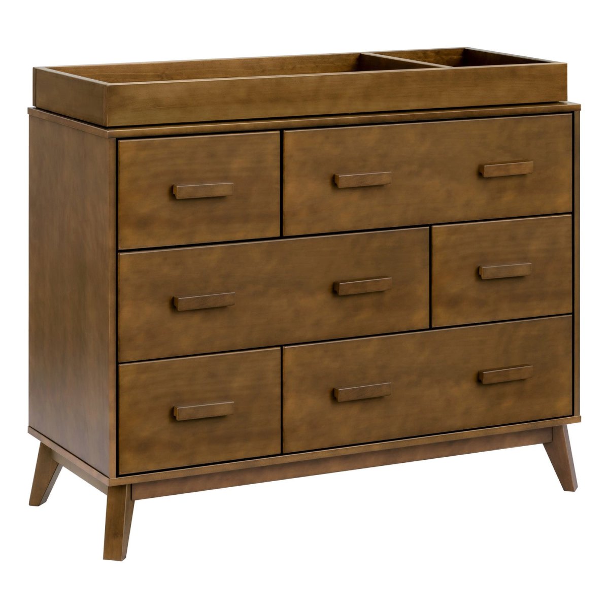 Scoot 6 Drawer Dresser - Natural Walnut