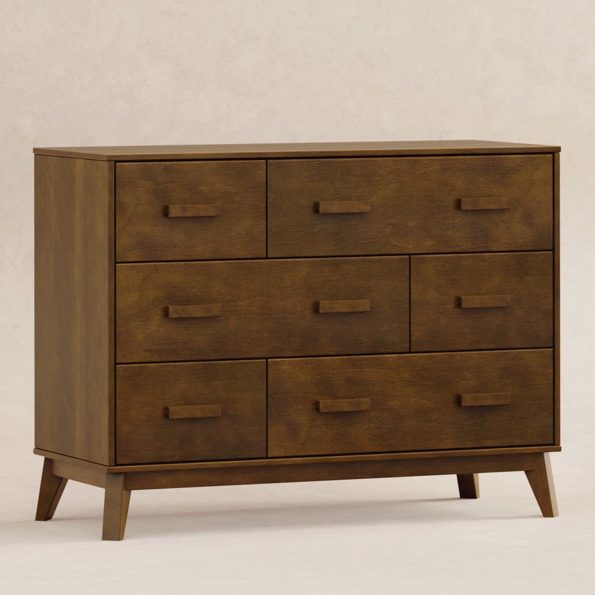 Scoot 6 Drawer Dresser - Natural Walnut