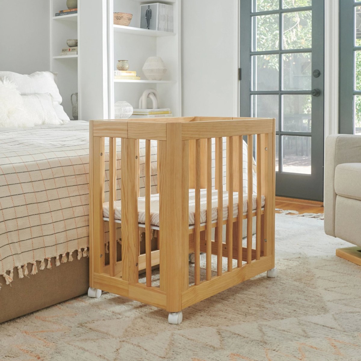 Yuzu 8 in 1 Convertible Crib with All Stages Conversion Kit - Natural