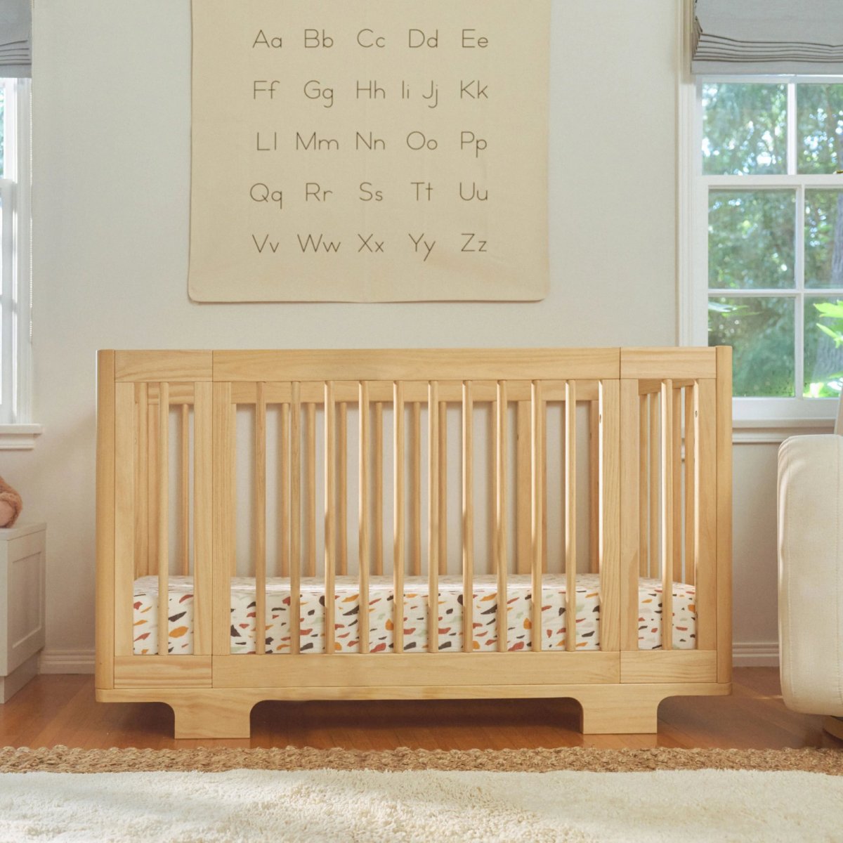 Yuzu 8 in 1 Convertible Crib with All Stages Conversion Kit - Natural