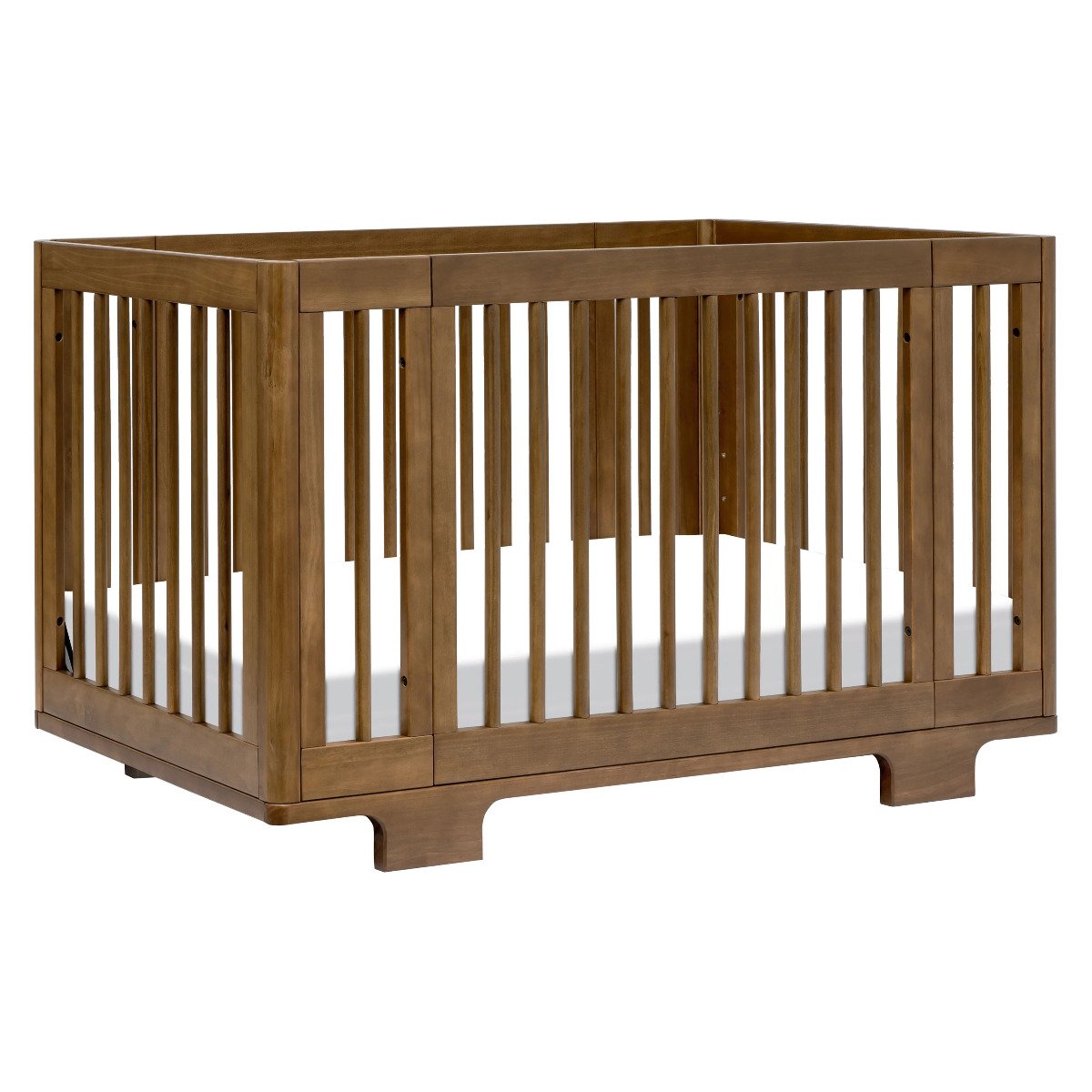 Yuzu 8-In-1 Convertible Crib with Toddler Conversion Kit - Natural Walnut