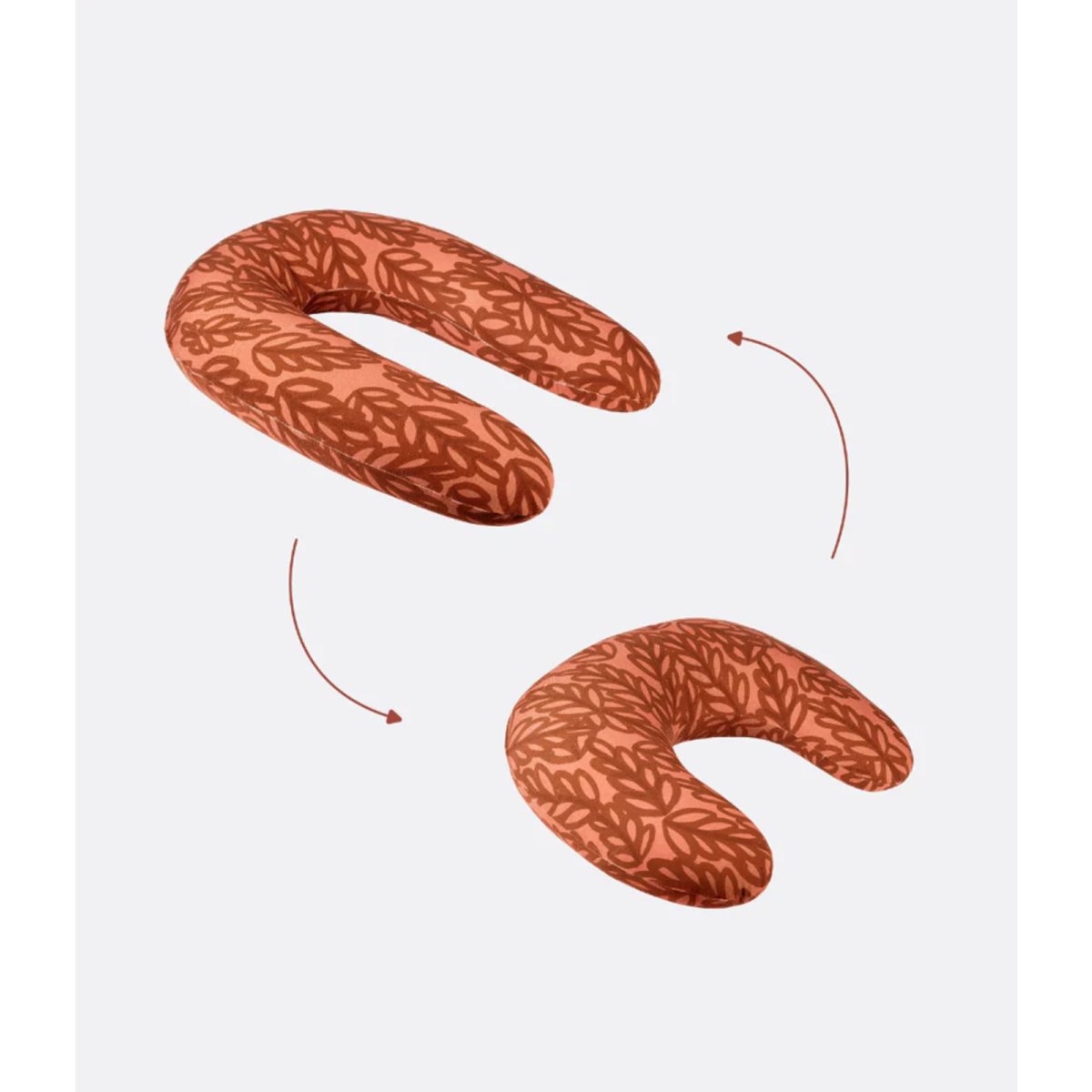 2-in-1 Pregnancy Pillow and Breastfeeding Terracotta