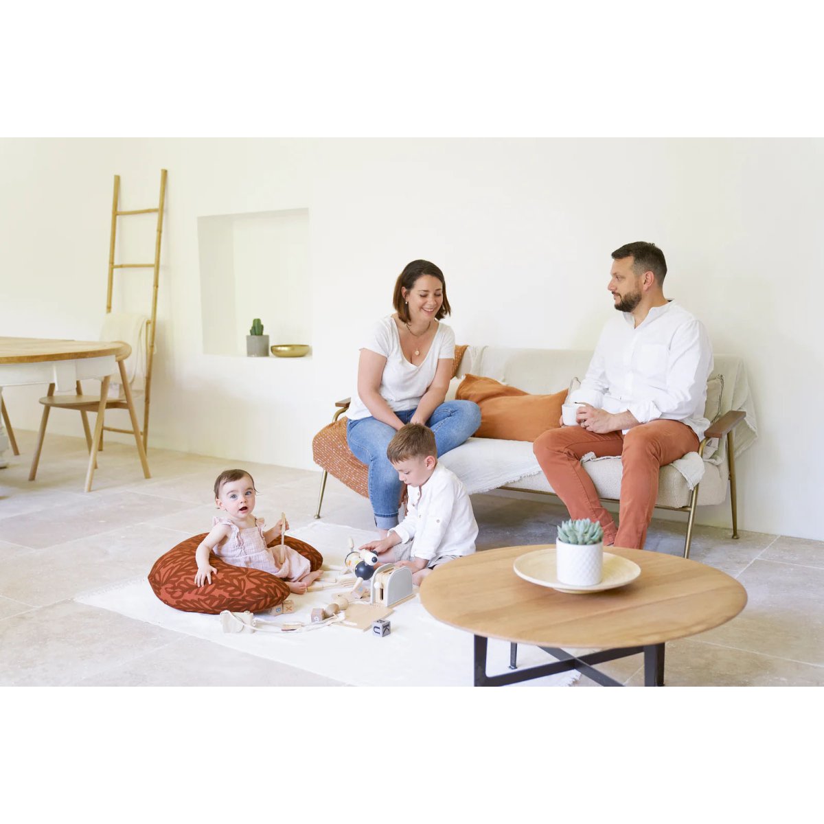 2-in-1 Pregnancy Pillow and Breastfeeding Terracotta