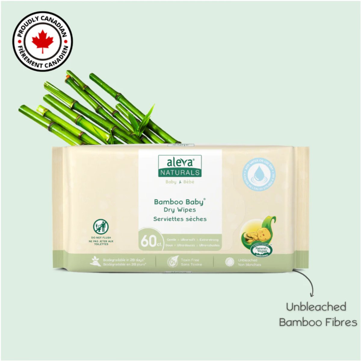 Bamboo Baby Dry Wipes Value Pack 180ct