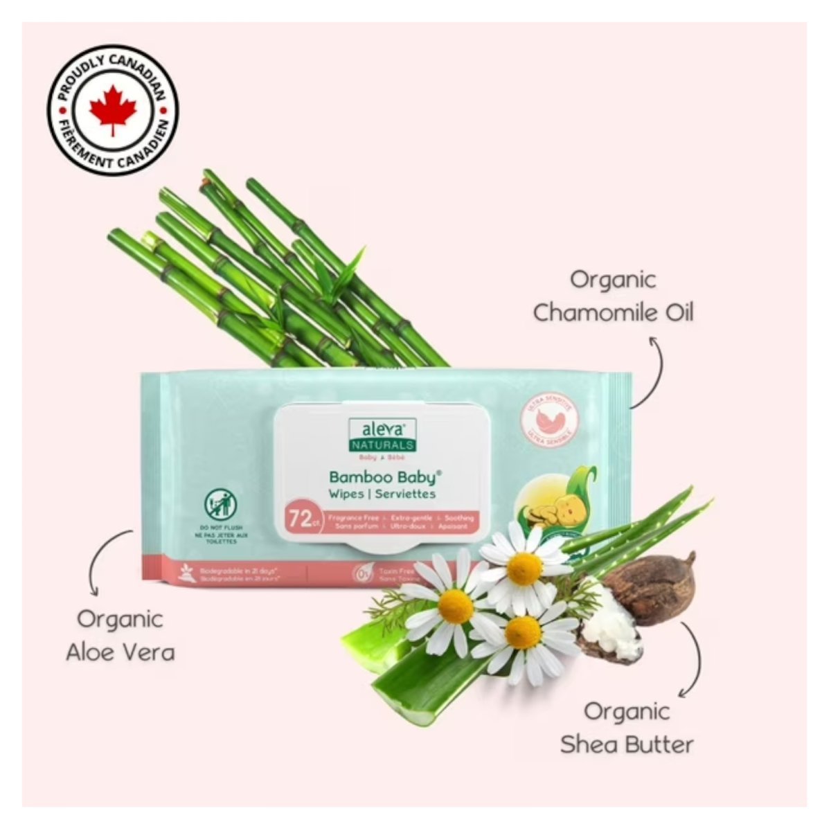 Bamboo Baby Sensitive Wipes Club Pack 216ct