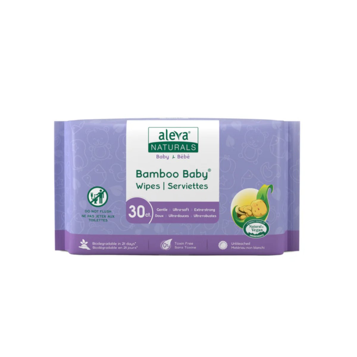 Bamboo Baby Travel Wipes 30 Count