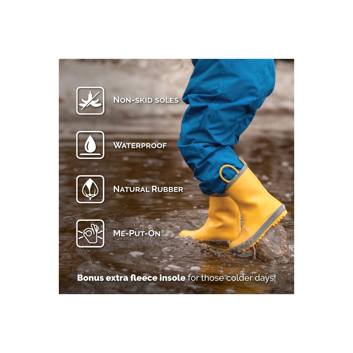 Puddle-Dry Rain Boots - Bear