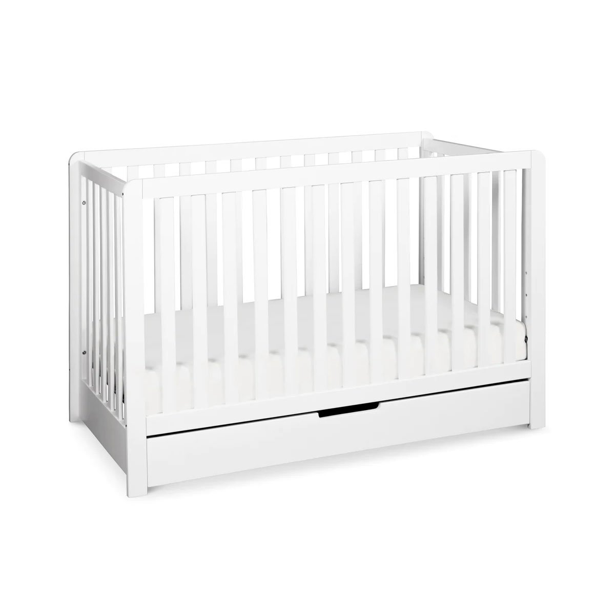 Colby 4 In 1 Convertible Crib with Trundle Drawer - White