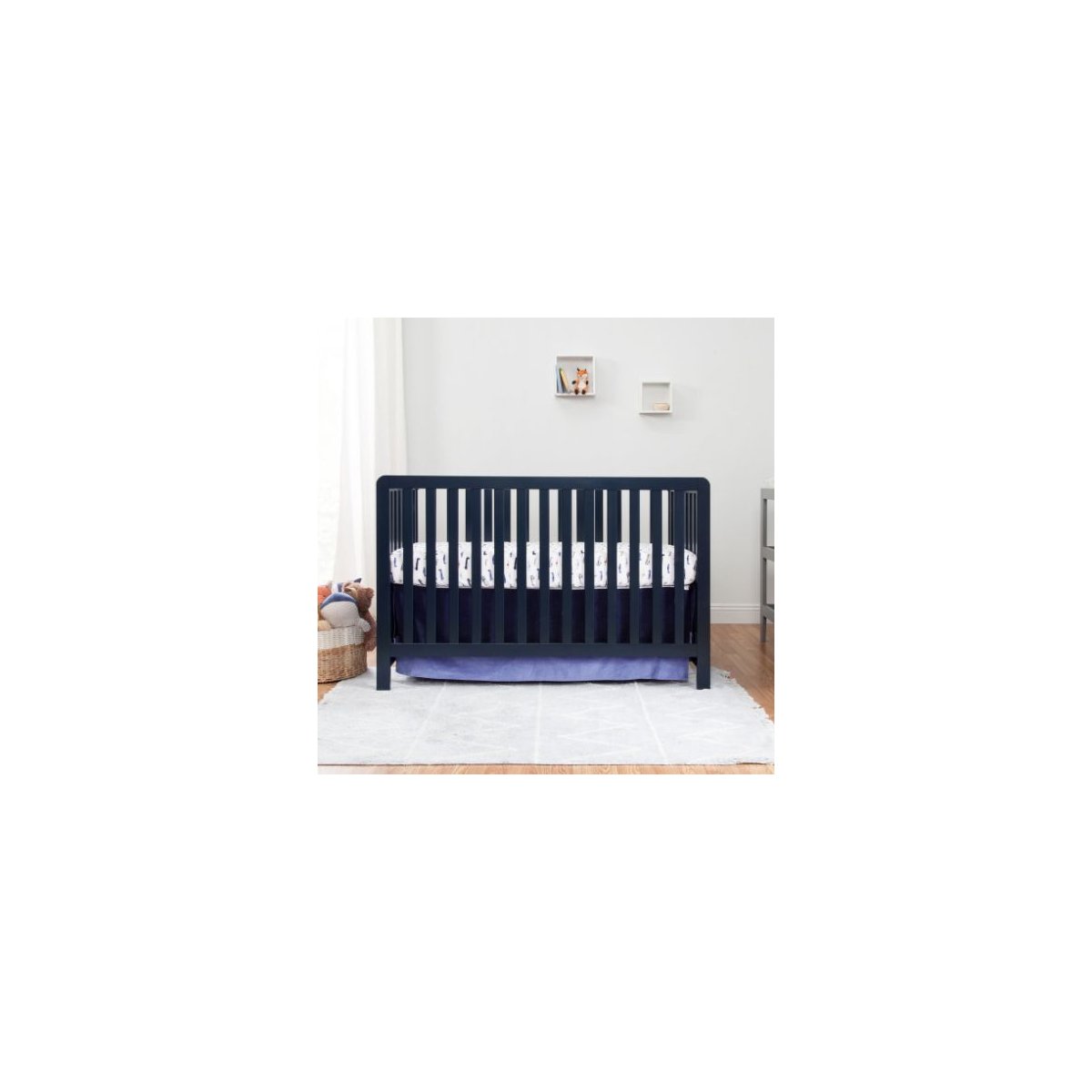 Colby 4-in-1 Low Profile Convertible Crib - Navy Blue