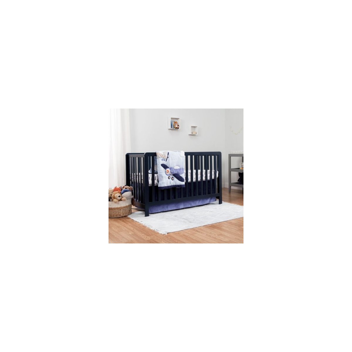 Colby 4-in-1 Low Profile Convertible Crib - Navy Blue