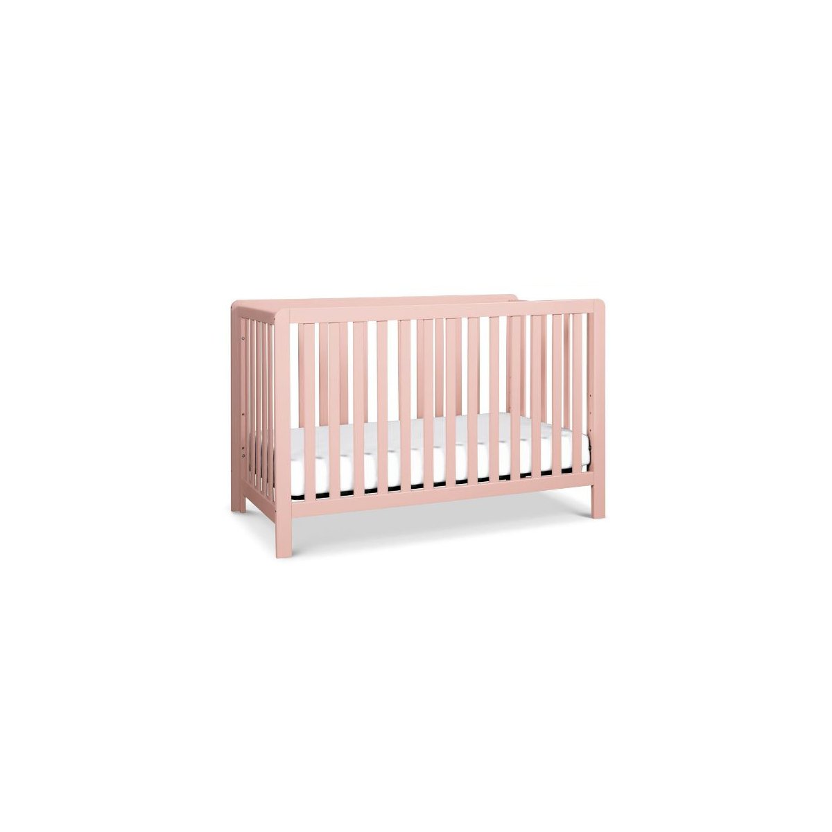 Colby 4-in-1 Low Profile Convertible Crib - Petal Pink