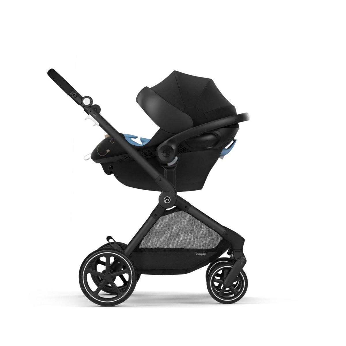 Eos Black Stroller Frame and Seat - Moon Black