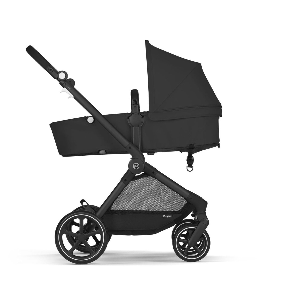 EOS Travel System Moon Black Stroller and Aton 2 Lava Stone Infant Car Seat