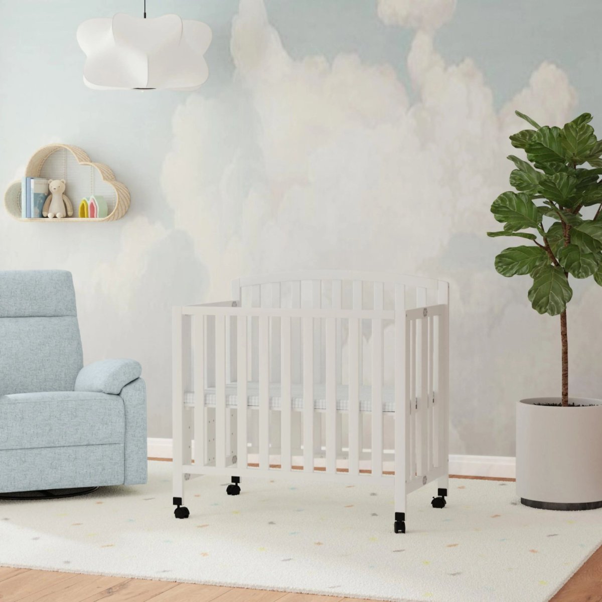 Dylan Portable Mini Crib 3 In 1 - White