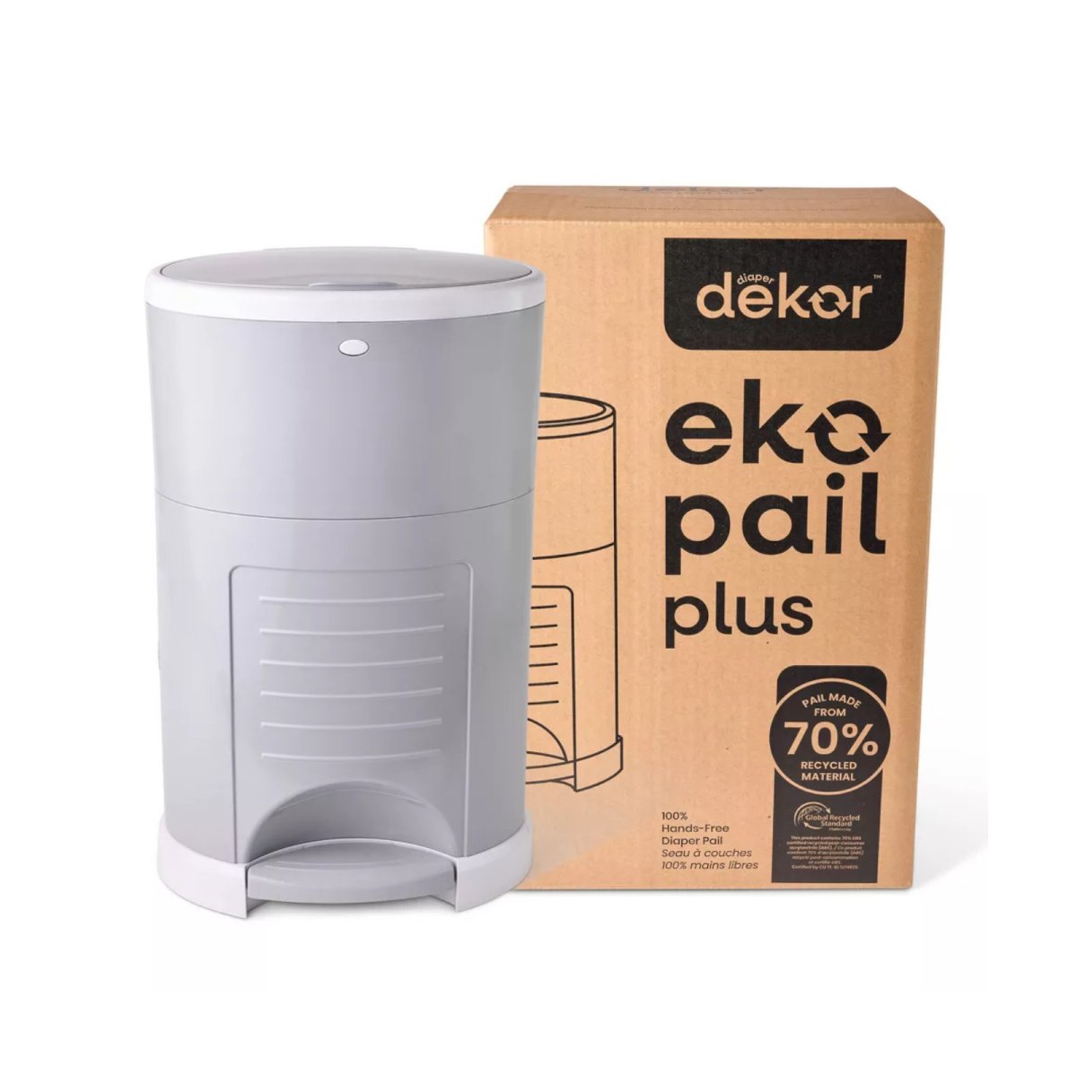 Eko Plus Grey Diaper Pail