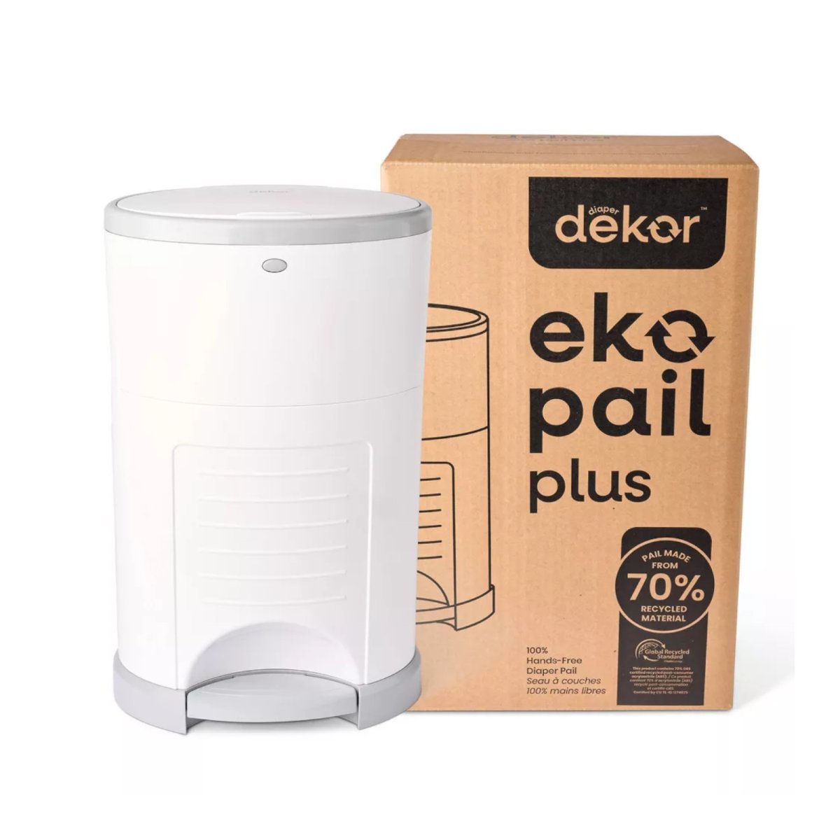 Eko Plus White Diaper Pail