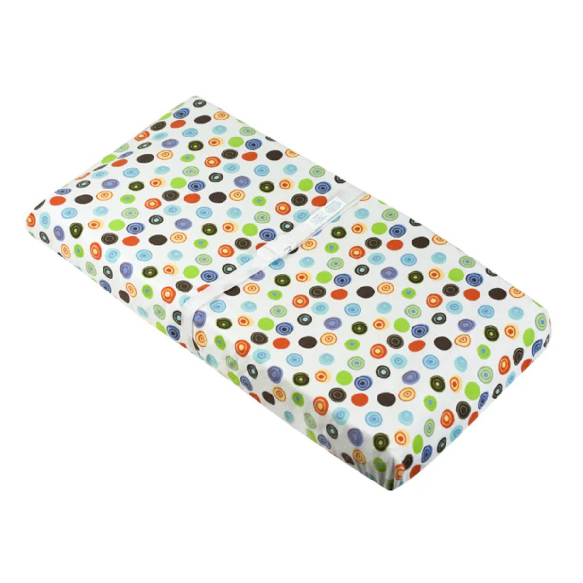 Flannel Change Pad - White Crazy Circles