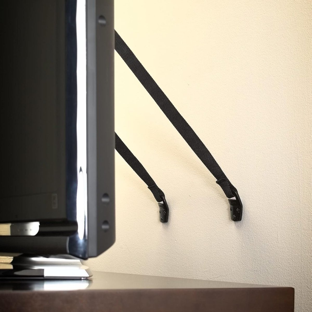 Anti Tip TV Strap 2 Pack - Black