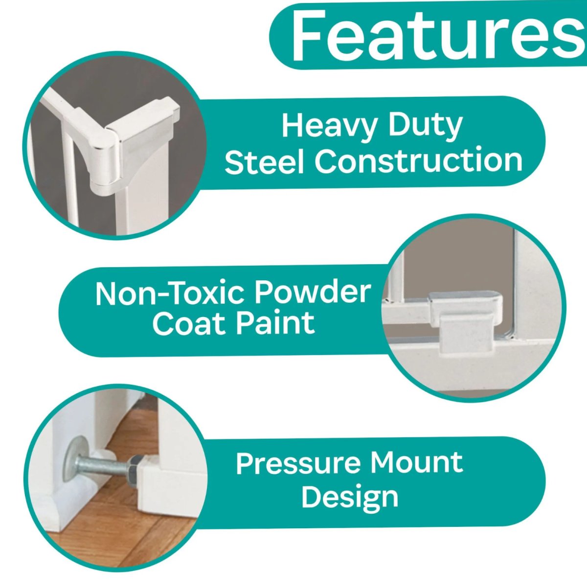 Gateway Pressure Mount Gate 32 inch - Black 