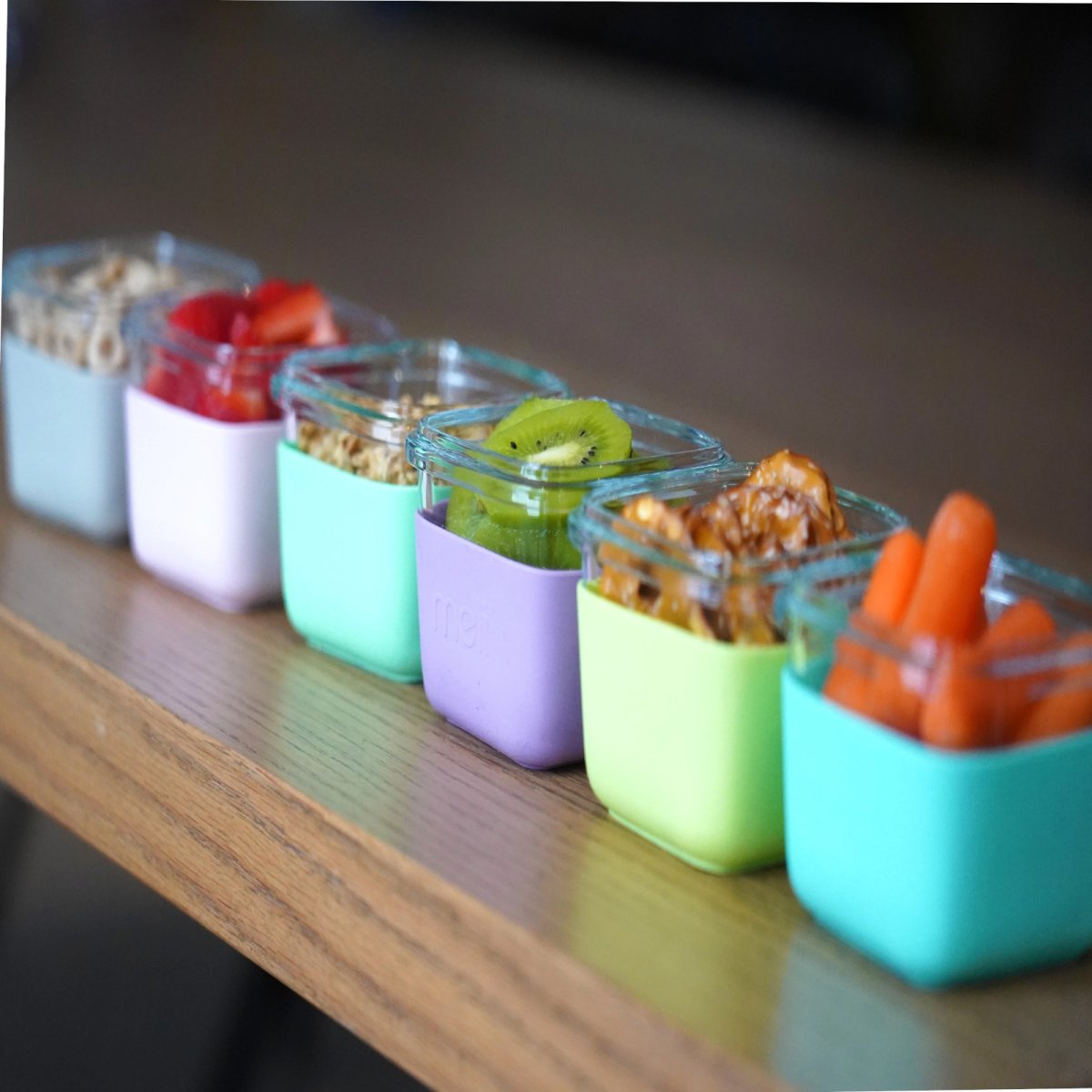 Glass Container with Silicone Sleeve - Blue 25oz