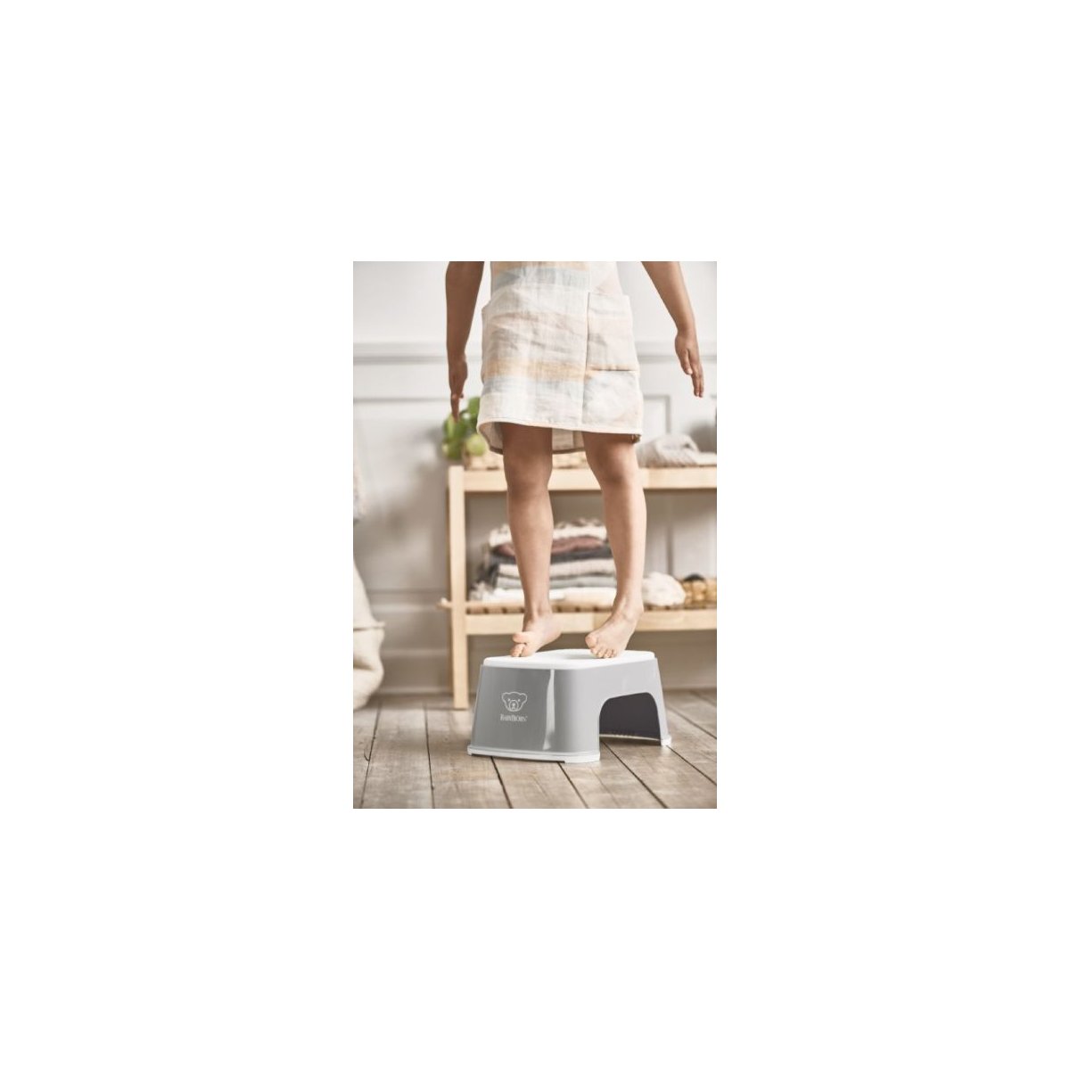 Step Stool - Grey/White