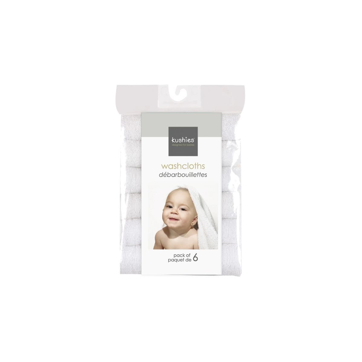 Washcloths 6 Pack - White