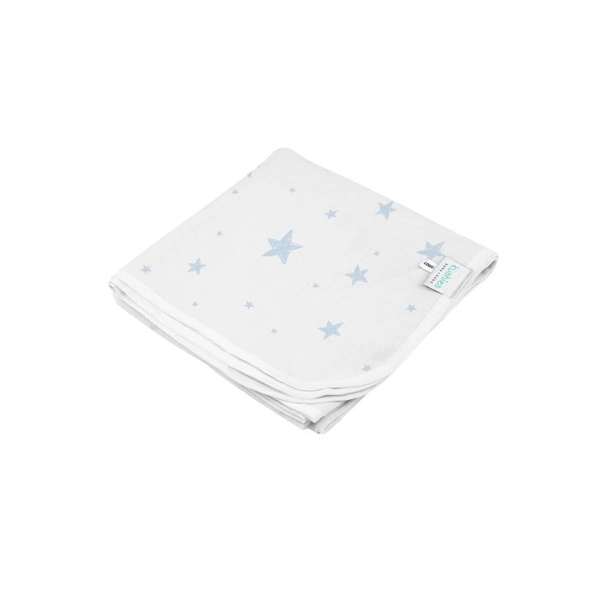 Single Receiving Blanket - Blue Scribble Star